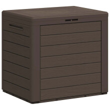 (brown) vidaXL Garden Storage Box Outdoor Patio Cushion Tool Chest Pillow Blanket Box