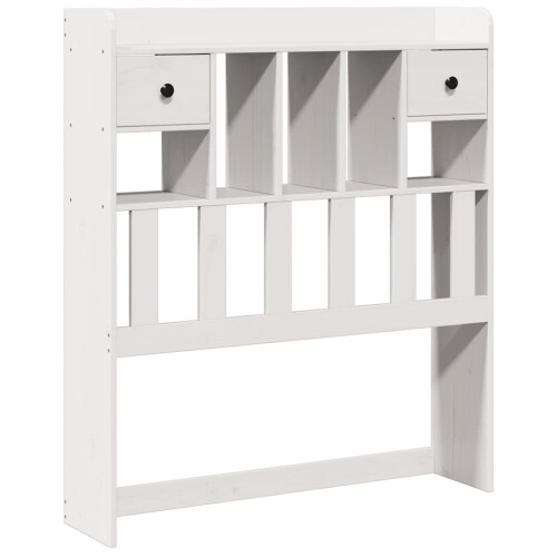 VidaXL vidaXL Headboard with Storage Bedroom Bed Header White 75 cm Solid Wood Pine