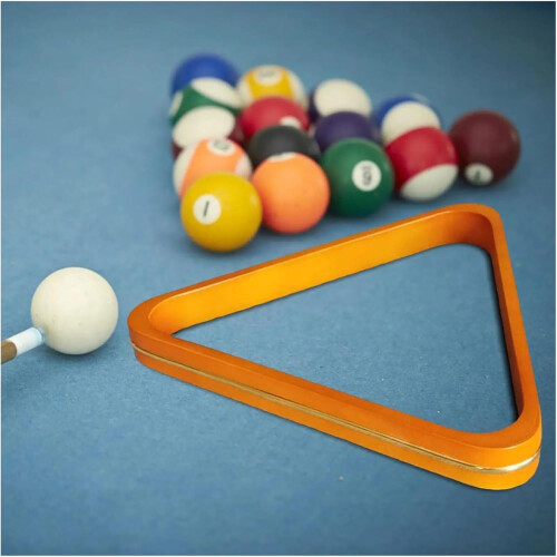 Billiard Triangle Rack Holder Wooden Pool Table Accessory for Home Use - Durable Triangular Design, 9 Balls Compatibility 1