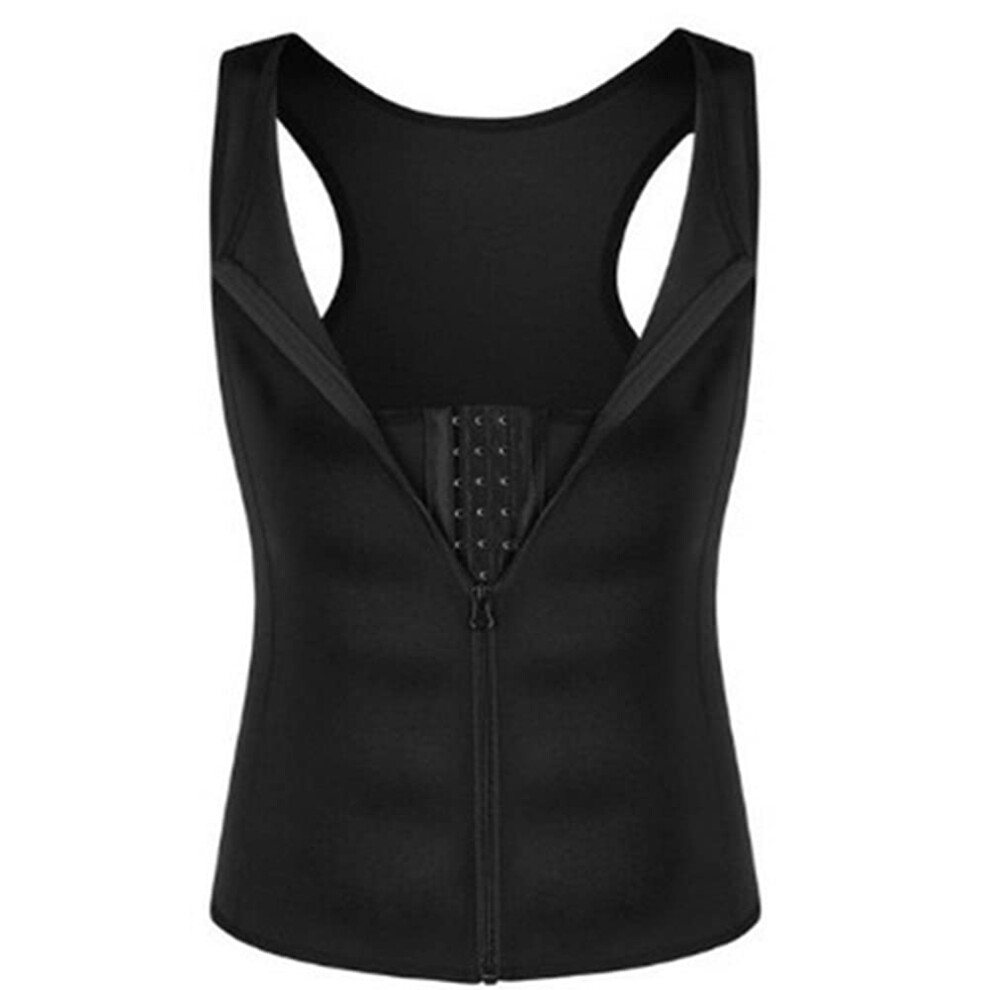 Men's Slimming Body Shaper Gynecomastia Waist Trainer Sauna Vest Black M Hot Sweat Tank Top for Gym Workouts