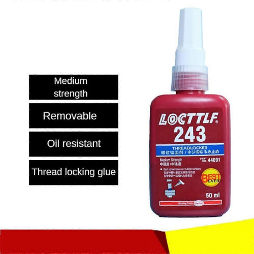Loctite 243 Thread Lock 50ml Blue Bolt Stud Fast Fix Screw Glue Nut Compound 2
