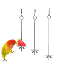 Bird Skewer Set, 3 Pieces 304 Stainless Steel Vegetable and Fruit Skewers, 17.5cm, 22.5cm, 27.5cm for Parrots and Budgies