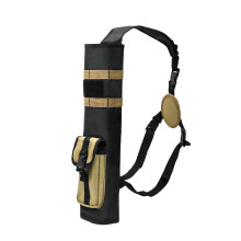 Arrow Quiver Archery Back Quiver Bag with Pockets for Arrows - Khaki Color, Adjustable, Durable Design for Shooting