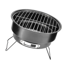 Barbecue Portable Camping BBQ Rib Rack Stainless Steel Travel Wood Stove Roasting Dish Mini Indoor Burner with Removable Ice Bag