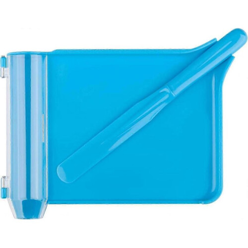 Pill Counting Tray, Right Hand Pill Counter with Spatula (Light Blue)