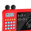 (red) Maths Teaching Calculator Mathematics Learning Aids for Children Studentsx 4