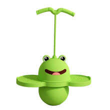 Pogo Jumper Bouncy Ball for Kids and Adults, Green Pogo Ball with Handles for Outdoor Balance Jumping Activities