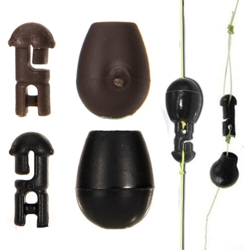 20 Pieces Carp Fishing Quick Change Beads, Hook Length Swaps and Buffer Beads, S, Brown, Functionality and Compatibility 2