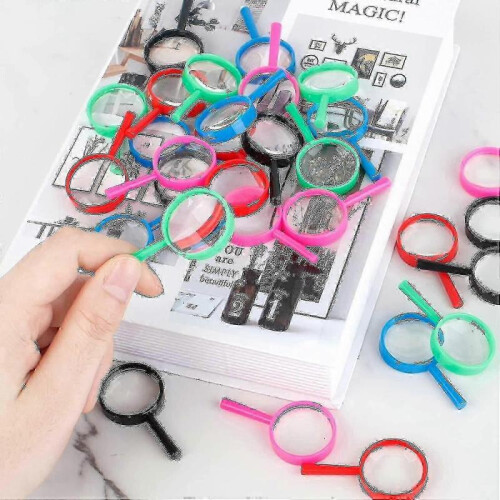 30 Pack Colorful Mini Magnifying Glasses for Kidsl 1
