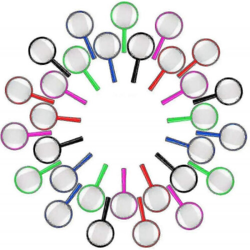 30 Pack Colorful Mini Magnifying Glasses for Kidsl