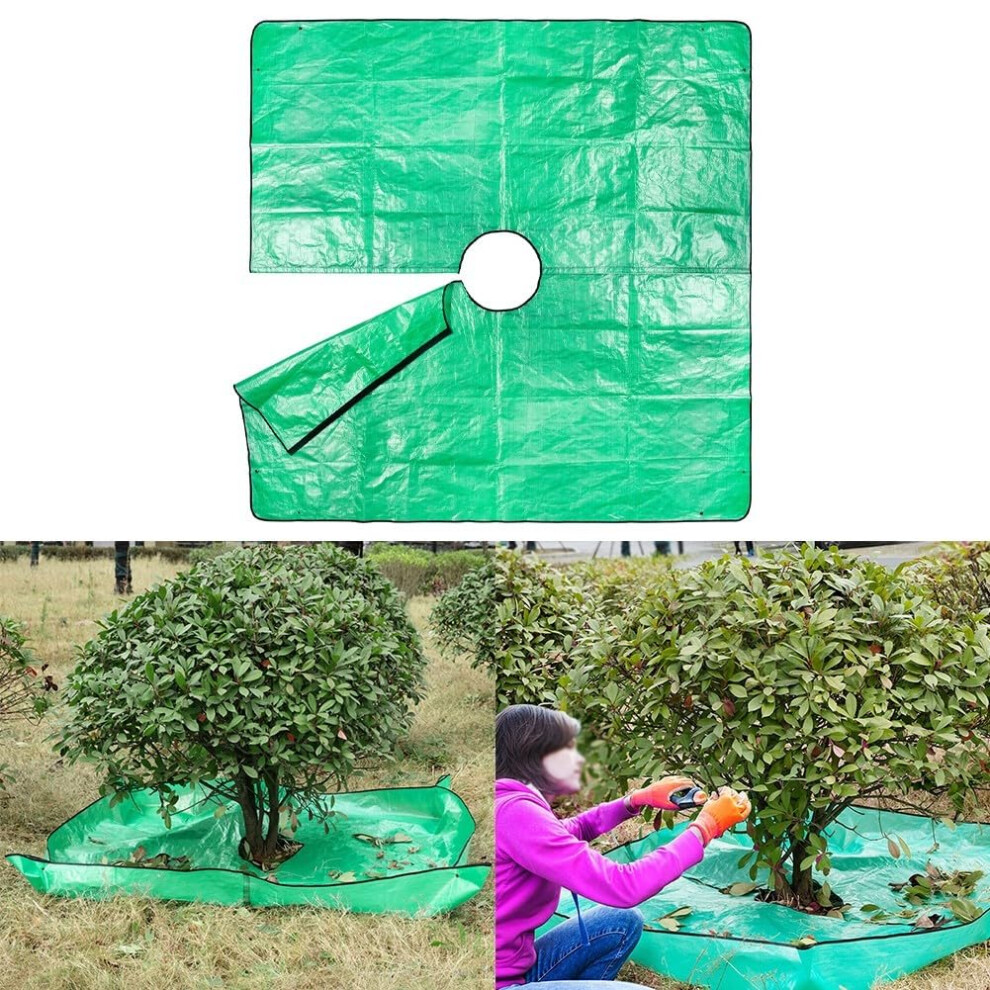 Bush Trimming Tarp For Garden Care, 12" Hole Topiary Mat, Durable Leaf Collector Pruning Tarpaulin For Tree Trimming 6038364592569