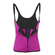 (5XL, Red) 3 Clip&1 Zip 6 Steel Boned Waist Trainer Corset Sport Workout Body Shaper Tummy Control