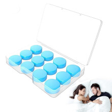 6 Pairs Silicone Ear Plugs Reusable Soft Moldable Waterproof Ear Plugs for Sleeping Swimming Shower Blue Noise Reduction