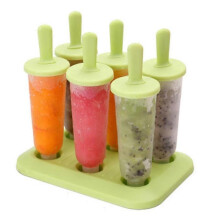6 Pack Ice Molds Popsicle Silicone