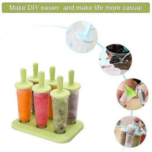6 Pack Ice Molds Popsicle Silicone 2