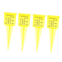4 Pack Sprinkler Indicator Water Bottles with Digital Rain Gauge for Indoor Plants, for Bhyve Rainfall System, Yellow Plastic R410