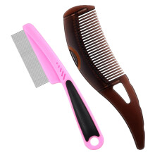 Stainless Steel Lice Brush for Scalp Cleaning, Anti-Accumulation, Oil Removal, Hollow Tooth Selection