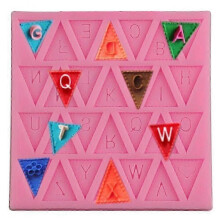 Triangle Shape Letters Cake Baking Cookie Chocolate Sugar Paste Food Silicone Mold Bakeware s