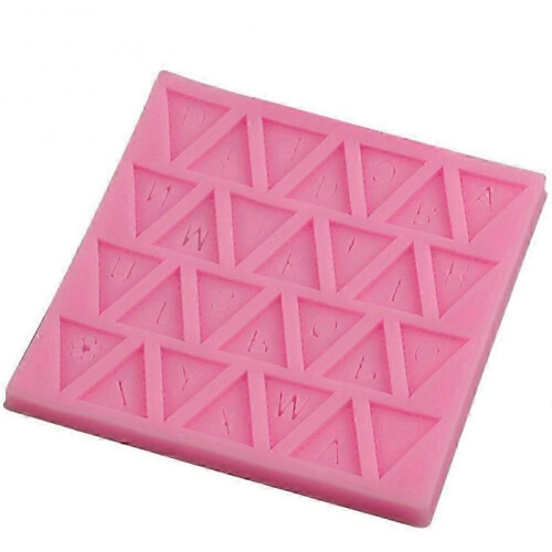 Triangle Shape Letters Cake Baking Cookie Chocolate Sugar Paste Food Silicone Mold Bakeware s 2