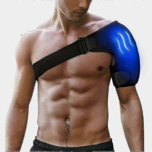 Shoulder Ice Pack Cold Therapy - Rotator Cuff Cold Therapy, Reusable Heated Cooling Compression Wrap, Pain Relief Shoulder Supportl