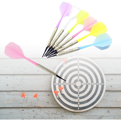 6pcs 14g Durable Plastic Tip Darts Set with Integrated Soft Tips for Electronic Dartboards, Non-Breakable Design 1