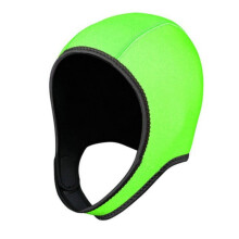 3mm Neoprene Hood for Water Sports, Stretchy Thermal Surf Cap with Chin Strap, Diving Hood for Kayaking and Snorkeling Green