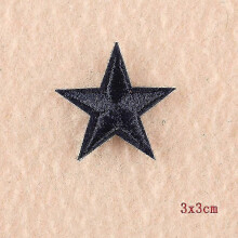 (10pcs, navy blue) 10PCS Stars Embroidered Patches Sew Iron On Badges For Clothes DIY Appliques Craft Decoration