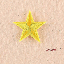 (10pcs, yellow) 10PCS Stars Embroidered Patches Sew Iron On Badges For Clothes DIY Appliques Craft Decoration