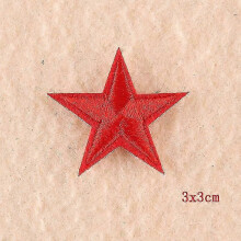 (10pcs, red) 10PCS Stars Embroidered Patches Sew Iron On Badges For Clothes DIY Appliques Craft Decoration