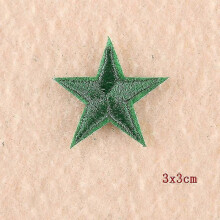 (10pcs, green) 10PCS Stars Embroidered Patches Sew Iron On Badges For Clothes DIY Appliques Craft Decoration