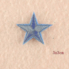 (10pcs, blue) 10PCS Stars Embroidered Patches Sew Iron On Badges For Clothes DIY Appliques Craft Decoration