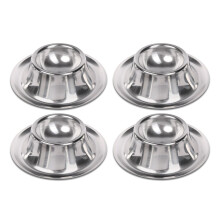 Stainless Steel Egg Cups Set of 4 Stackable Egg Holders Gastro Quality for Breakfast or Brunch