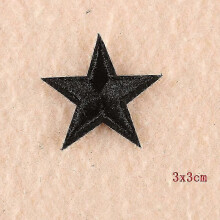 (10pcs, black) 10PCS Stars Embroidered Patches Sew Iron On Badges For Clothes DIY Appliques Craft Decoration