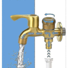 Brass Hose End Tap Outdoor Anywhere Garden Tap Garden Brass Water Bib Tap Brass Double Water Tap Allotment Tap Wall Mounted Faucet Washing Machine Tap