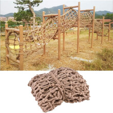 Climbing Rope Net for Kids 1x6m Heavy Duty Hemp Cargo Net Outdoor Safety Ladder for Truck Trailer 10cm Grid Design