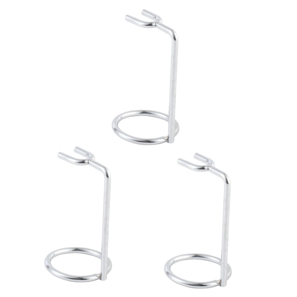Double Razor Blade Holder Pack of 3, Stainless Steel Razor Stand and Brush Holder for Men, Bathroom Accessories