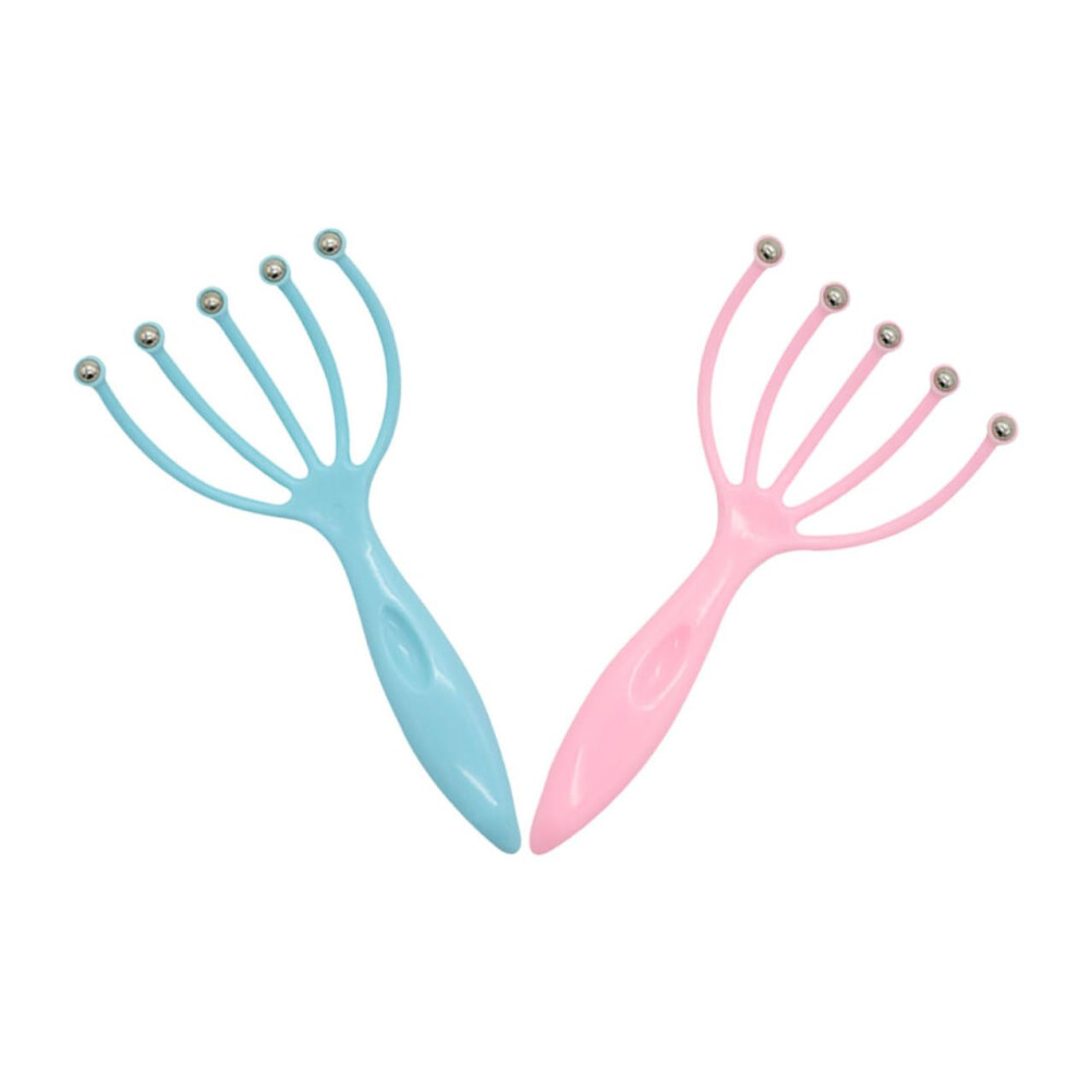 2 Head and Scalp Massagers 5-Finger Massage Scratcher Hand Hair Massager for Relaxation and Hair Stimulation