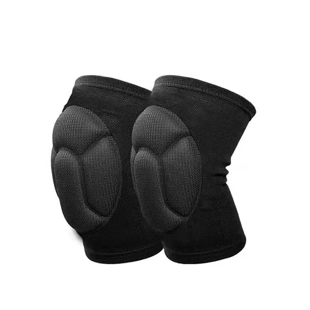 Sport Knee Pads 1 Pair Thickened Protective Elastic Knee Support for Fitness Basketball Volleyball Unisex M Size 40-60kg Black-image-OPC-PJZXWPW-NEW