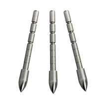 80/100 Grain Steel Bullet Point Tips for 4.2 mm Shaft Archery Arrows - 12 Pack, 120 Grit, Durable and Precision-Focused