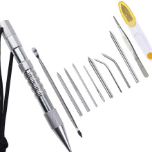 Paracord Needle Set 12 Pieces | Stainless Steel Lacing Needles with Marlin Pike for Paracord and Leather Weaving