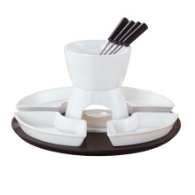 Mini Chocolate Fondue Set with Cup, Ceramic Chocolate Fondue Pot for Dipping Fruits and Snacks, Ideal for Parties