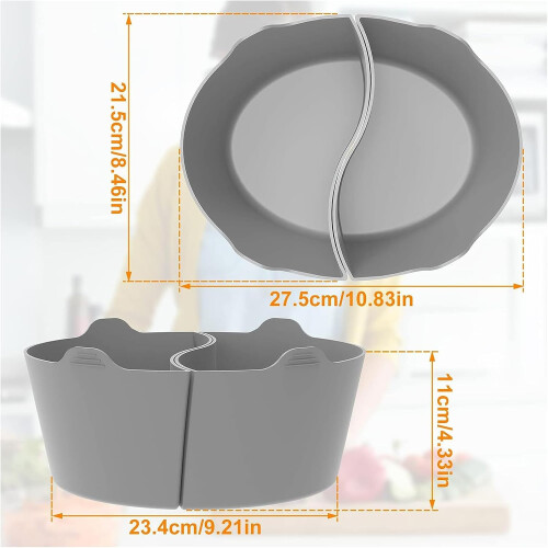Silicone Inserts for Slow Cooking, Dishwasher Safe, Kitchen Accessory for 6 Pots, Durable Silicone Material 1