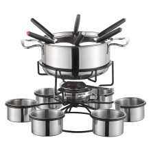 Chocolate Fondue Cups Set - Stainless Steel Fondue Pot for Home Parties, Outdoor Festivals, Picnics, and Camping