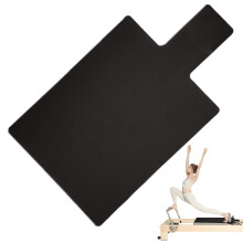 Pilates Reformer Mat Non-Slip Towel Extra Thick Padded Yoga Mat Black for Travel Workouts Core Fitness