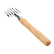 Aluminum Alloy Ice Pick with Wooden Handle, Ergonomic Design for Quick Crushing, Durable and Stylish for Bars and Restaurants
