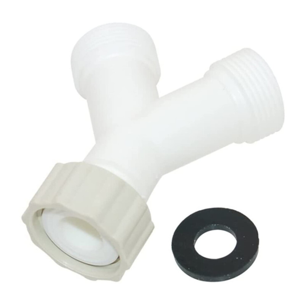 White 3/4 Inch Dishwasher Drain Hose Adapter Y-Shaped 3-Way Splitter For Washing Machine Connection 6947110473192