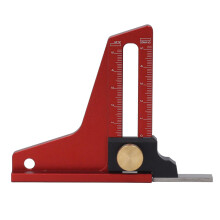 0-50 mm Woodworking Depth Gauge Aluminum Alloy Dual Scale Compact Measurement Tool