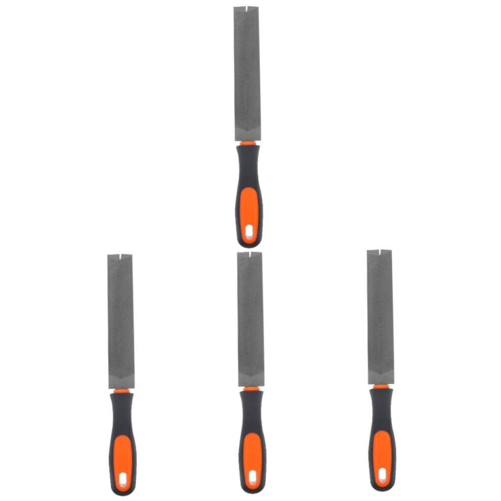 Wood File Tool Set Of 4 For Coarse Carpentry Grinding, Shaving And Drywall Rasp - Multi-Purpose Steel Flat Files 6038364610133