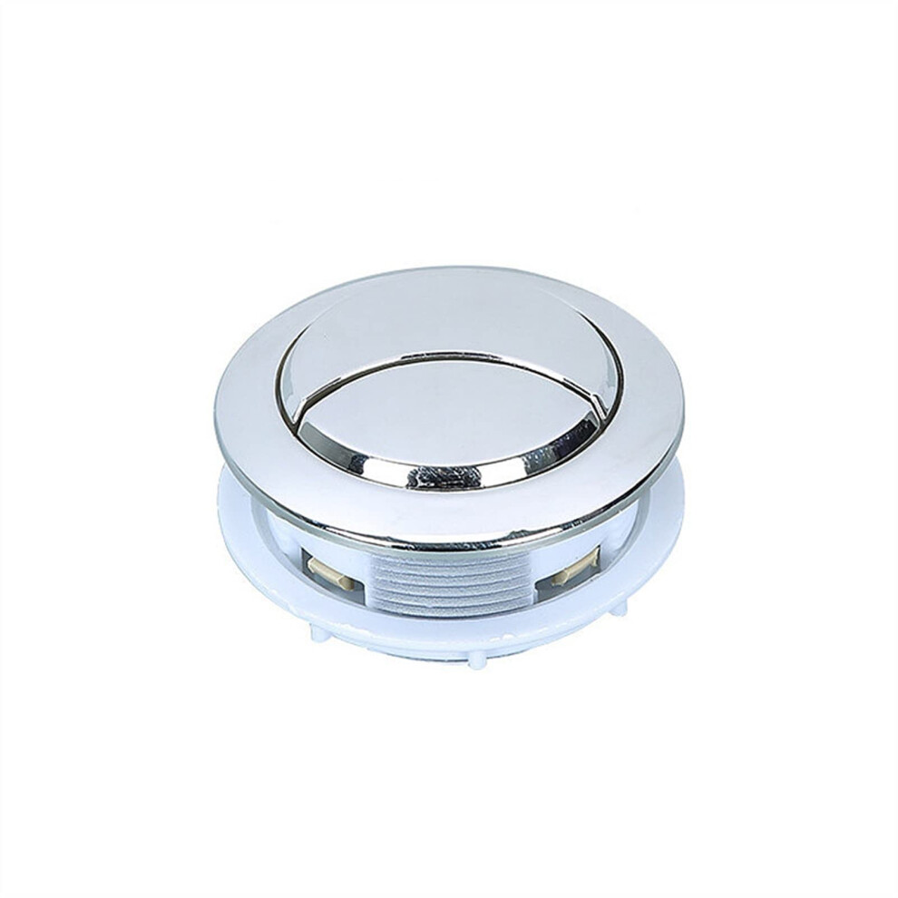 Toilettenknopf Abs Kunststoff Rund 58 Mm Durchmesser, 48 Mm Einbaudurchmesser, Silber, Wasser Ersatz Fã¼R Toilettenwassertank 6038364610980