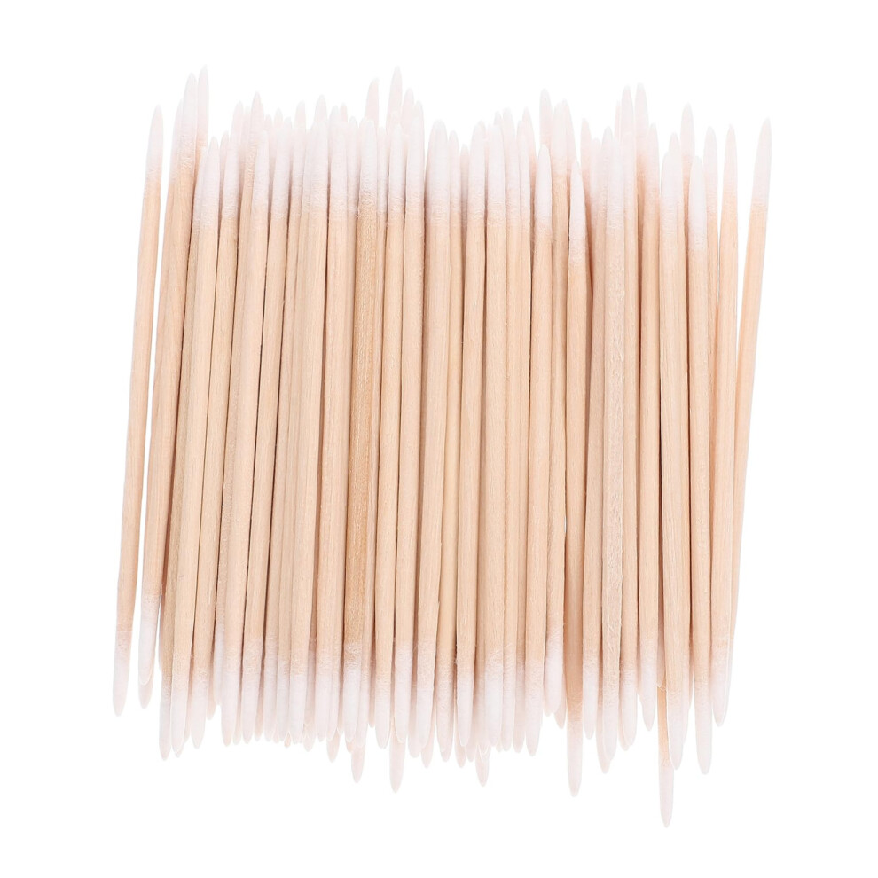 Wooden Swabs Pack of 2 with Double Tip Cotton Buds for Precision Cleaning Electronic Devices Accessories 100 Pieces